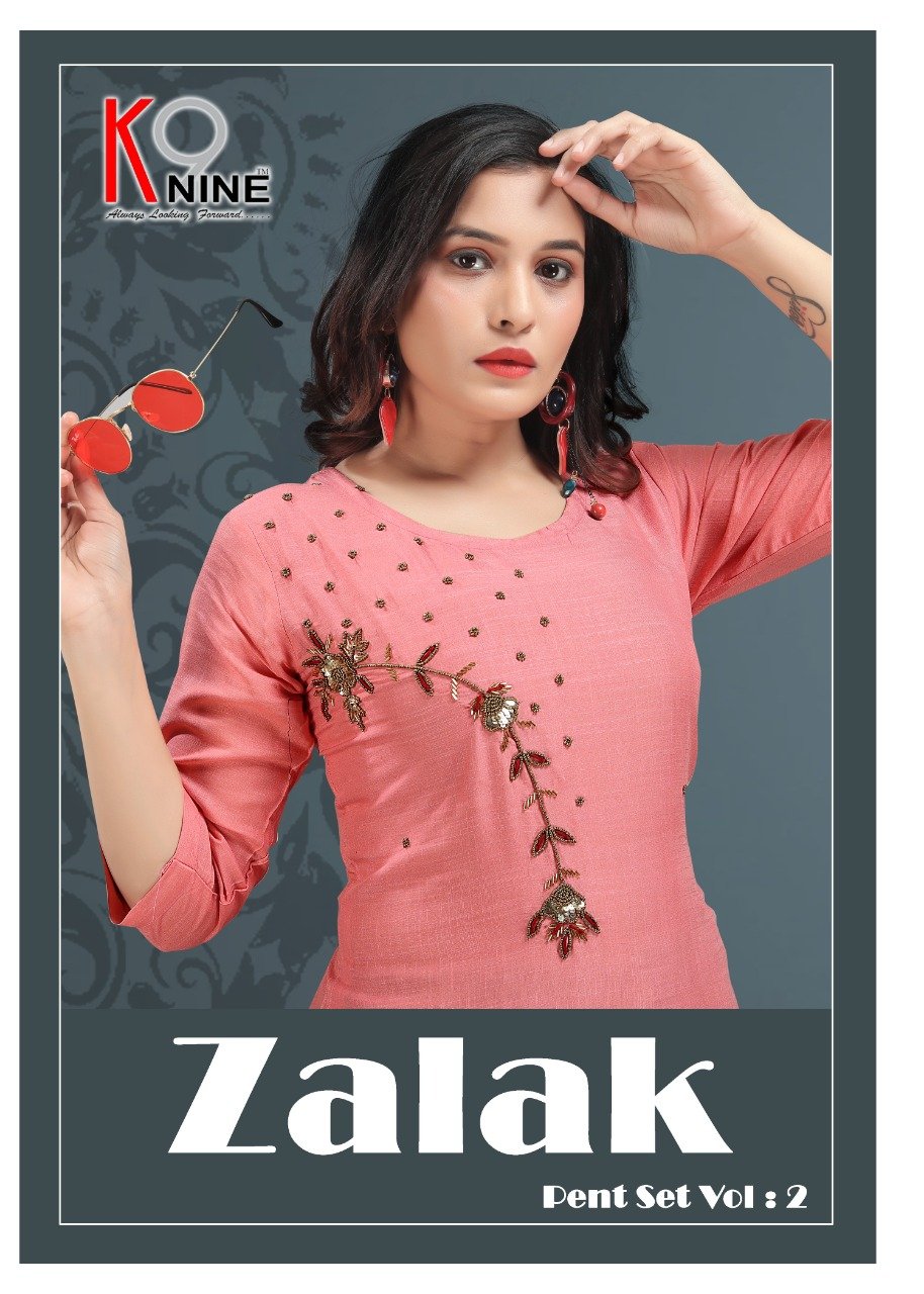 Rayon Slub Handwork Pant Set